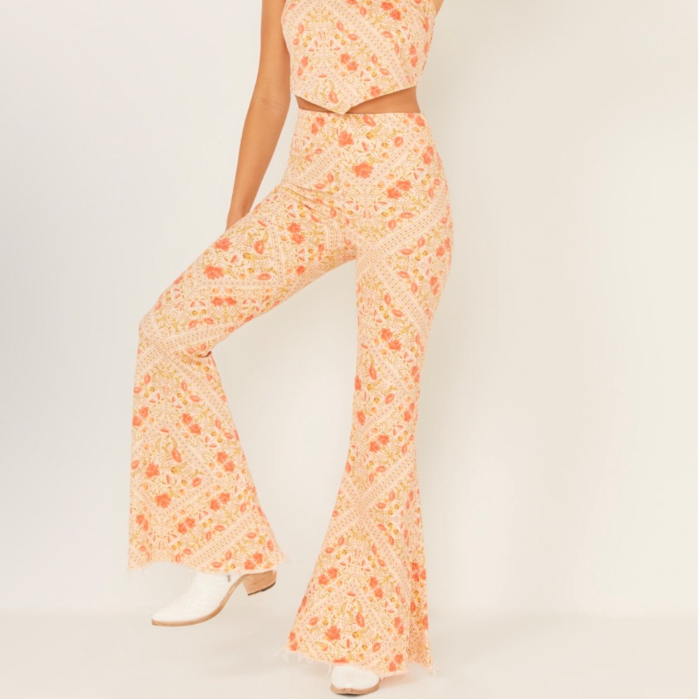 SHOW ME YOUR MUMU WOMEN'S BELMONT PAISLEY PRINT PULL ON TROUSER PANTS